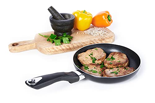 IMUSA USA Nonstick Bistro Saute Pan 8-Inch, Black