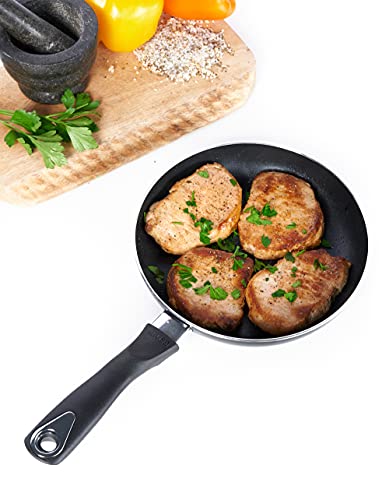 IMUSA USA Nonstick Bistro Saute Pan 8-Inch, Black