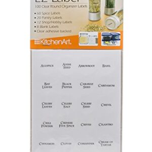 KitchenArt EZ Spice Label Set, 100-Piece