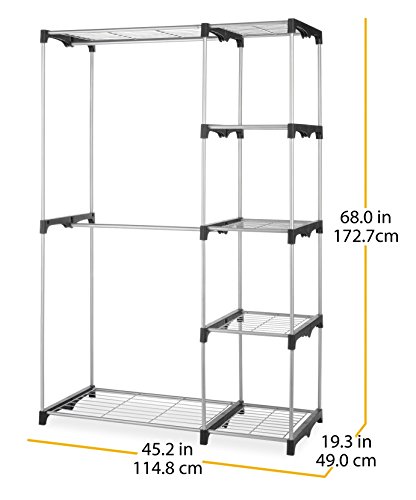 Whitmor Double Rod Freestanding Closet Organizer