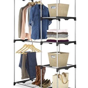 Whitmor Double Rod Freestanding Closet Organizer