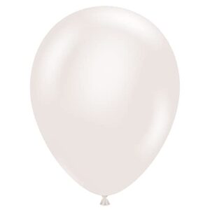 tuftex 10037 latex party balloons, 11″, pearl sugar white, pack of 100