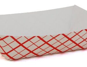 Southern Champion Tray 0401 #25 Southland Paperboard Red Check Food Tray, 1/4 lb Capacity, 250 Count (Pack of 4)