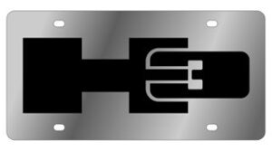 eurosport daytona- compatible with -, h3 hummer logo – stainless steel license plate