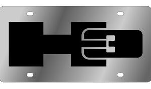 Eurosport Daytona- Compatible with -, H3 Hummer Logo - Stainless Steel License Plate