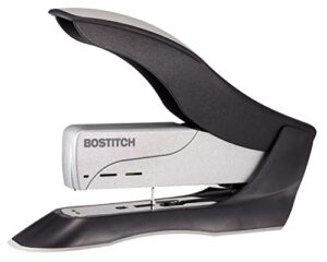 bostitch inhance+100 heavy duty stapler – two fingers, no effort, spring powered stapler – 100 sheets, gray (1300)