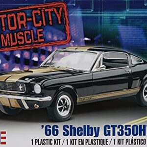 Revell 85-2482 '66 Shelby Mustang GT350H Model Car Kit 1:24 Scale 91-Piece Skill Level 4 Plastic Model Car Building Kit, Black