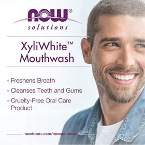 NOW Solutions, Xyliwhite™ Mouthwash, Refreshmint Flavor, Naturally Freshens Breath, Cleanses Teeth and Gums, 16-Ounce