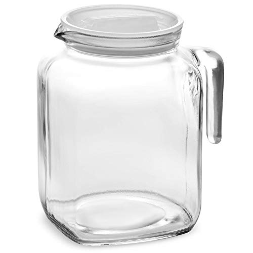 Bormioli Rocco Frigoverre Jug with Hermetic Lid, 68 oz, 2 Liter, DD- By Size