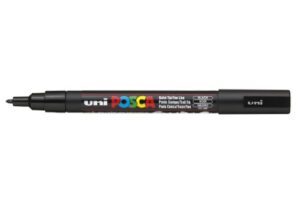 posca acrylic paint marker, fine, black