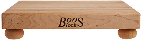 John Boos Block B12S Maple Wood Edge Grain Cutting Board with Feet, 12 Inches Square, 1.5 Inches Thick