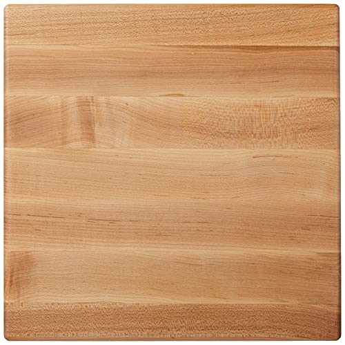 John Boos Block B12S Maple Wood Edge Grain Cutting Board with Feet, 12 Inches Square, 1.5 Inches Thick