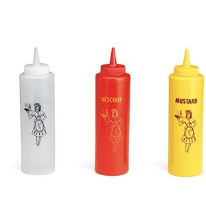 TableCraft 3-Piece Nostalgia Squeeze Bottle Set, 12-Ounce