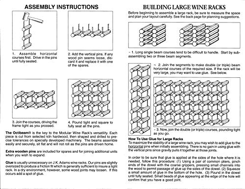 J.K. Adams Ash Wood 12-Bottle Wine Rack, Natural