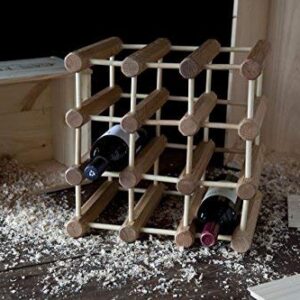 J.K. Adams Ash Wood 12-Bottle Wine Rack, Natural