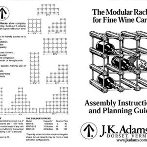 J.K. Adams Ash Wood 12-Bottle Wine Rack, Natural