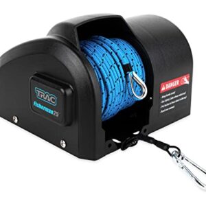 Trac Outdoors Fisherman 25-G3 Electric Anchor Winch - Anchors Up to 25 lb. - Includes 100-feet of Pre-Wound Anchor Rope with Use (69002)