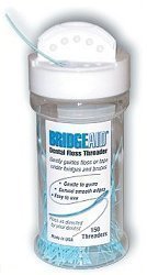 bridgeaid dental floss threader bottle 150, 3 pack