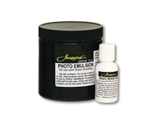 jacquard photo emulsion & diazo sensitizer 8oz – light sensitive emulsion – create silk screens with photos lettering logos or detailed images