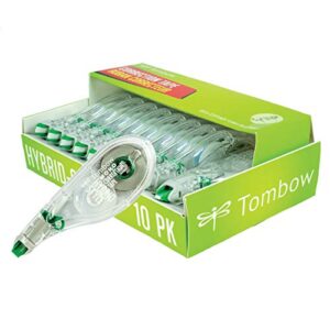 tombow 68721 mono hybrid correction tape, 10-pack. easy to use applicator for instant corrections