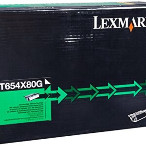 Lexmark T654X80G T654 T656 TS654 TS656 Toner Cartridge (Black) in Retail Packaging