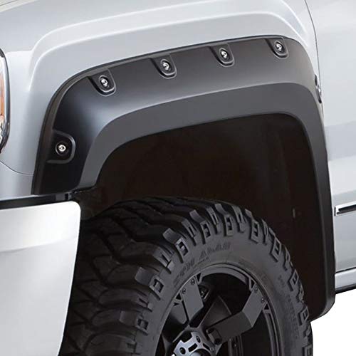 Bushwacker Pocket/Rivet Style Front & Rear Fender Flares | 4-Piece Set, Black, Smooth Finish | 50908-02 | Fits 1994-2001 Dodge Ram 1500; 1994-2002 Ram 2500, 3500 w/ 6.5' or 8' Bed (Excludes Dually)