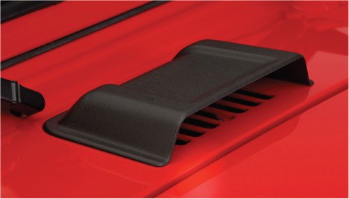 Bushwacker Trail Armor Hood Scoop | 1-Piece, Black, Smooth Finish | 15001 | Fits 1998-2018 Jeep Wrangler TJ/JK