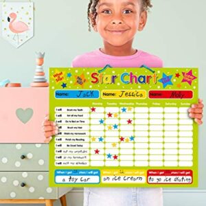 Magnetic Reward / Star / Responsibility / Behavior Chart for up to 3 Children. Rigid board 16" x 13" (40 x 32cm) with hanging loop