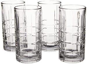 anchor hocking manchester drinking glasses, 16 oz (set of 4), clear, 4 count (pack of 1)