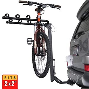 Heininger 3010 Advantage SportsRack TiltAWAY 4 Bike Rack Fits 2 inch Receiver Hitch