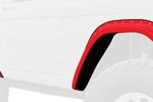 Bushwacker Cutout Pocket/Rivet Style Rear Fender Flares | 2-Piece Set, Black, Textured Finish | 20002-07 | Fits 1966-1977 Ford Bronco