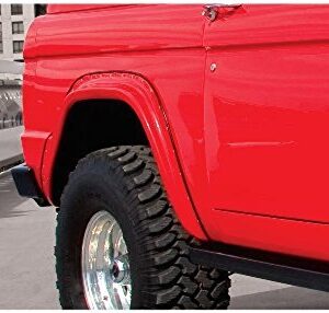 Bushwacker Cutout Pocket/Rivet Style Rear Fender Flares | 2-Piece Set, Black, Textured Finish | 20002-07 | Fits 1966-1977 Ford Bronco