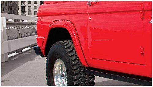 Bushwacker Cutout Pocket/Rivet Style Rear Fender Flares | 2-Piece Set, Black, Textured Finish | 20002-07 | Fits 1966-1977 Ford Bronco