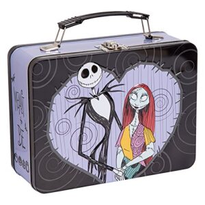 vandor the nightmare before christmas jack and sally large tin tote, 3.5 x 7.5 x 9 inches