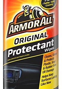 Original Protectant Wipes by Armor All, Disposable Car Cleaning Wipes Renews and Revitalizes Automotive Interiors, 25 count