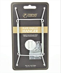 tripar 7.5-9.5 inch white plate wire wall plate hanger