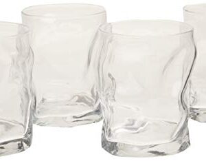 Bormioli Rocco Sorgente Double Old Fashioned Glasses, Set of 4,14.25 ounces