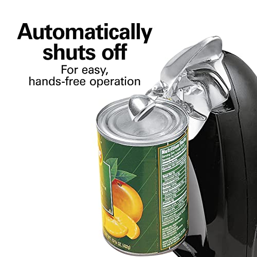 Hamilton Beach Electric Automatic Can Opener with Auto Shutoff, Knife Sharpener, Cord Storage, and SureCut Patented Technology, Extra Tall, Black