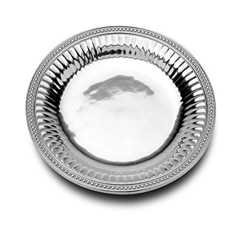 Wilton Armetale Flutes and Pearls Medium Round Serving Tray, 13.5-Inch