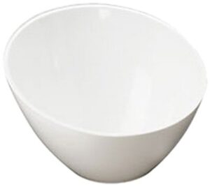 american metalcraft melsl52 endurance melamine 5″ angled round bowl, 11-ounce, white