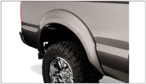 bushwacker oe style factory rear fender flares | 2-piece set, black, smooth finish | 20040-02 | fits 1999-2010 ford f-250 super duty, f-350 super duty (excludes dually)