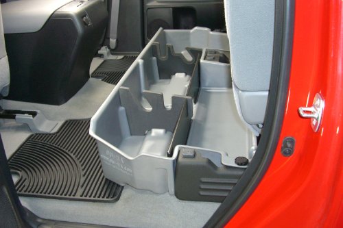 DU-HA Under Seat Storage Fits 07-21 Toyota Tundra Double Cab without Subwoofer, Dk Grey, Part #60052