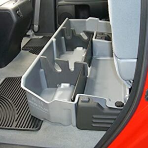 DU-HA Under Seat Storage Fits 07-21 Toyota Tundra Double Cab without Subwoofer, Dk Grey, Part #60052