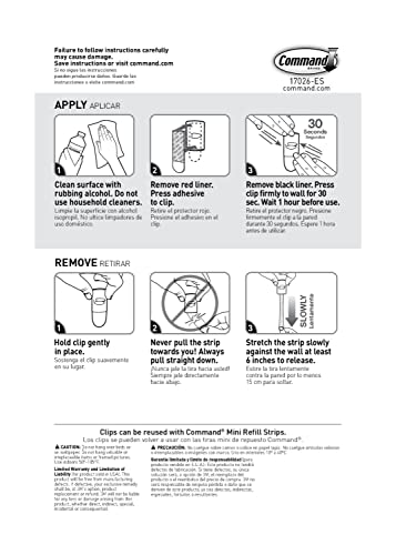 Command Small Decorating Clips, White, 40-Clips, 48-Strips, Decorate Damage-Free