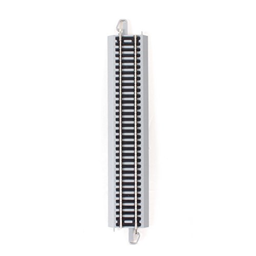 Bachmann Trains - Snap-Fit E-Z Track 9” Straight Track (4/card) - Nickel Silver Rail With Gray Roadbed - HO Scale