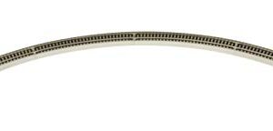 Bachmann Trains - Snap-Fit E-Z TRACK 22” RADIUS CURVED TRACK (4/card) - NICKEL SILVER Rail With Gray Roadbed - HO Scale