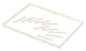 bachmann trains – scenery accessories – picket fence (24 pcs) – ho scale