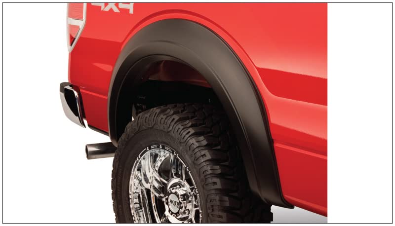 Bushwacker Extend-A-Fender Extended Rear Fender Flares | 2-Piece Set, Black, Smooth Finish | 20016-01 | Fits 1987-1991 Ford Bronco, F-150, F-250/350 Super Duty