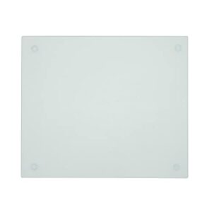 farberware large glass utility cutting board, dishwasher-safe tempered glass kitchen board with non-slip feet, scratch resistant, heat resistant, shatter resistant, 12-inch-by-14-inch, clear