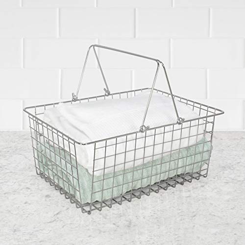 Spectrum Diversified Wire Storage Basket, Large, Chrome